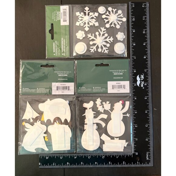 Handmade Holiday Sticker Set With Snowflakes Polar Bears & Snowmen Designs 3D - Picture 5 of 5